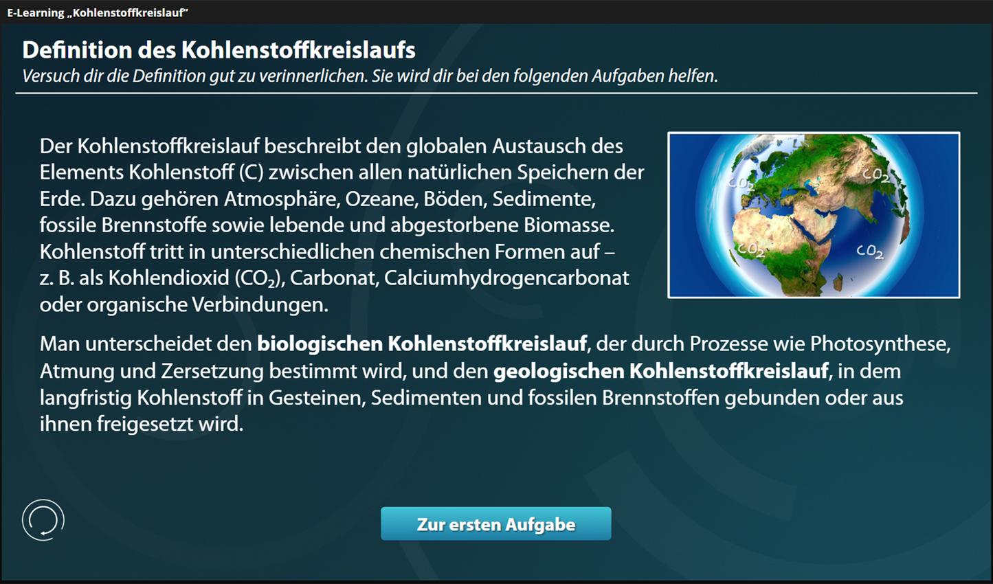 Kohlenstoffkreislauf - Ein interaktiver Onlinekurs