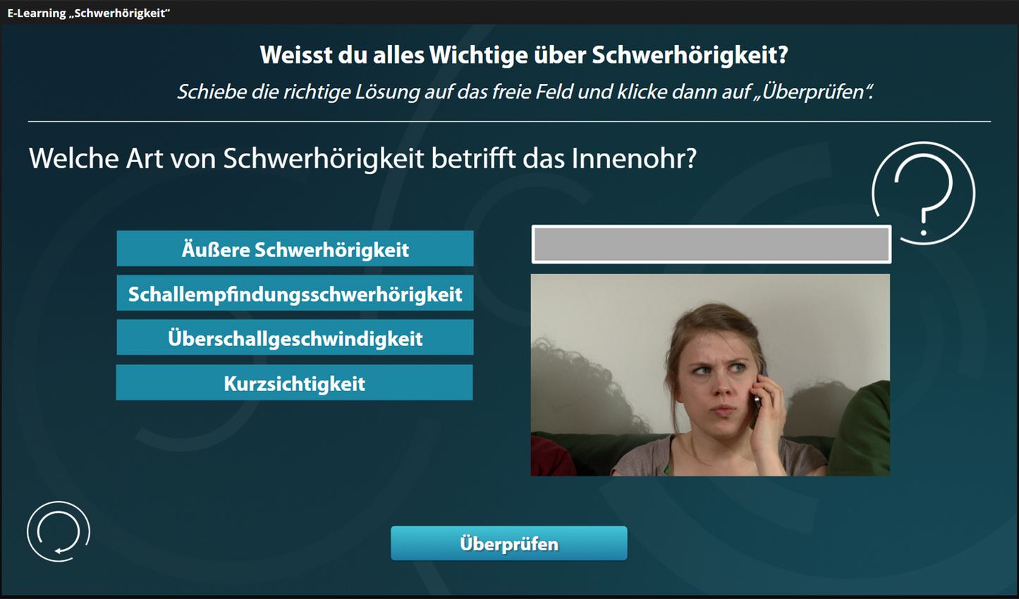 Schwerhörigkeit mit E-Learning