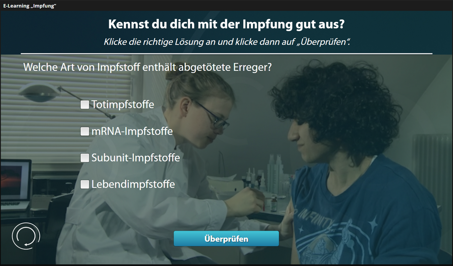 Impfung mit E-Learning