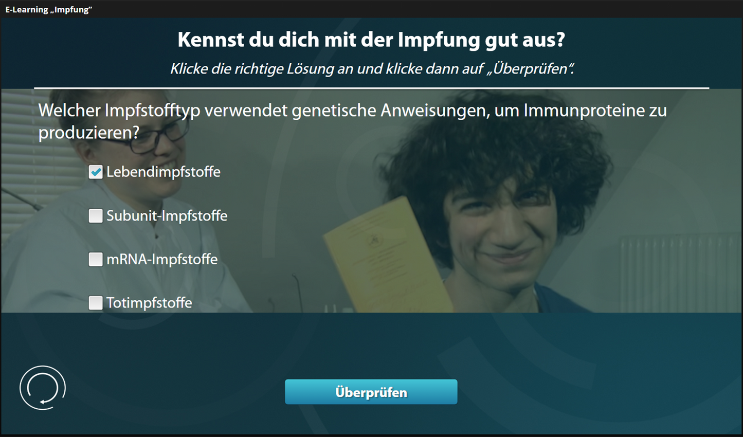 Impfung mit E-Learning