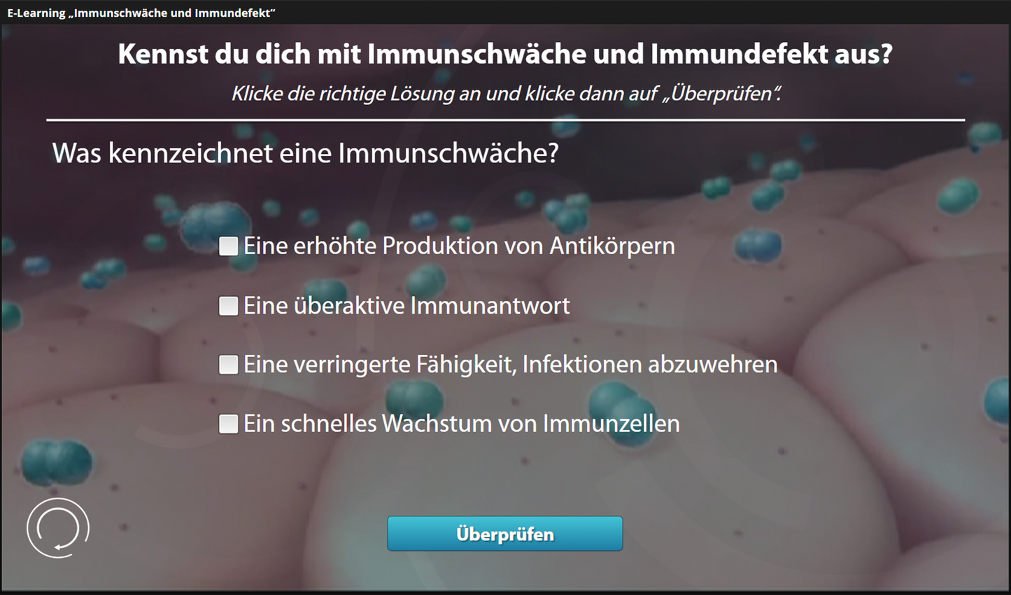 Immunschwäche und Immundefekt mit E-Learning