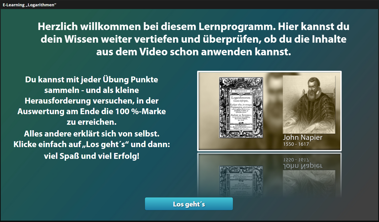Logarithmus mit E-Learning