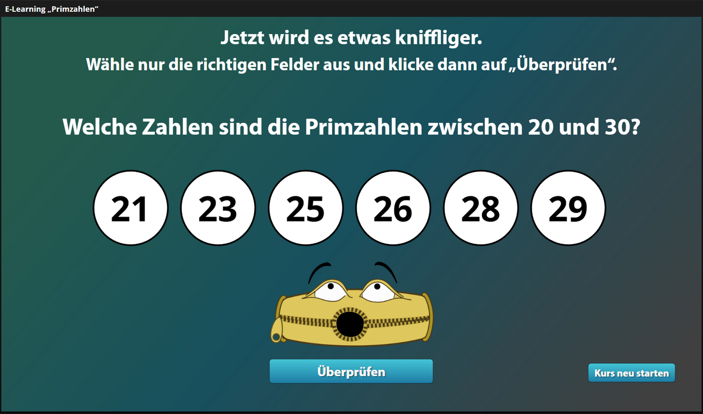 Was ist eine Primzahl? mit E-Learning