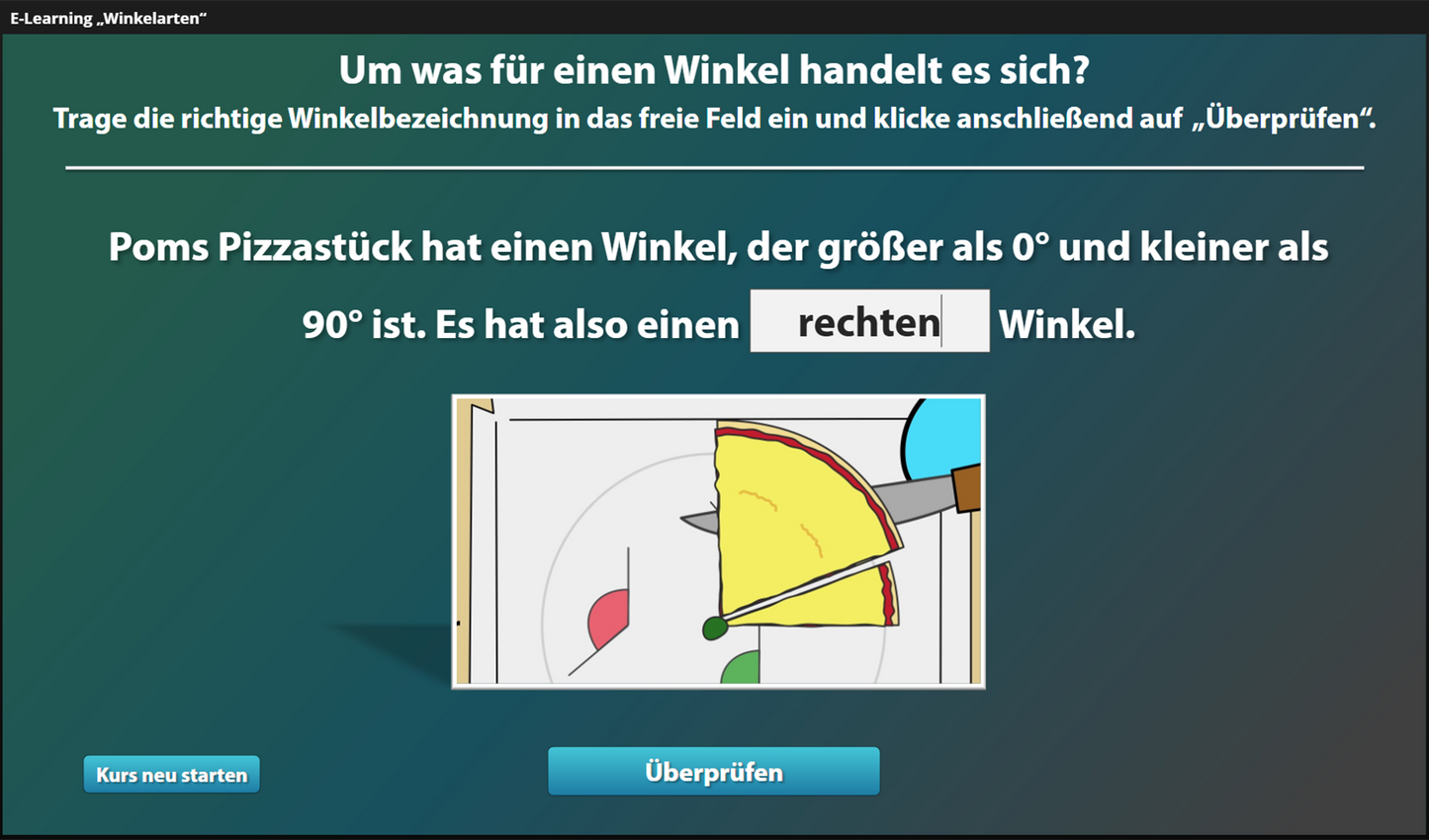 Winkelarten mit E-Learning