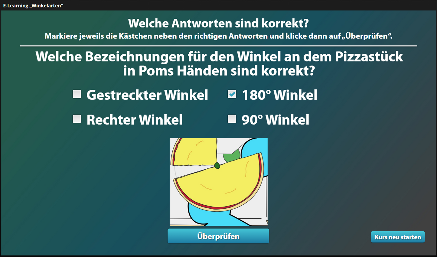 Winkelarten mit E-Learning
