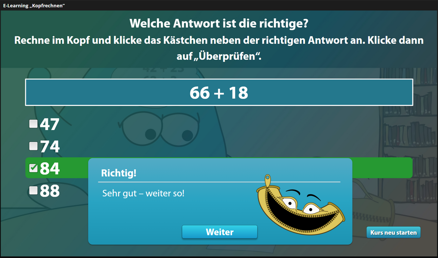 Kopfrechnen mit E-Learning
