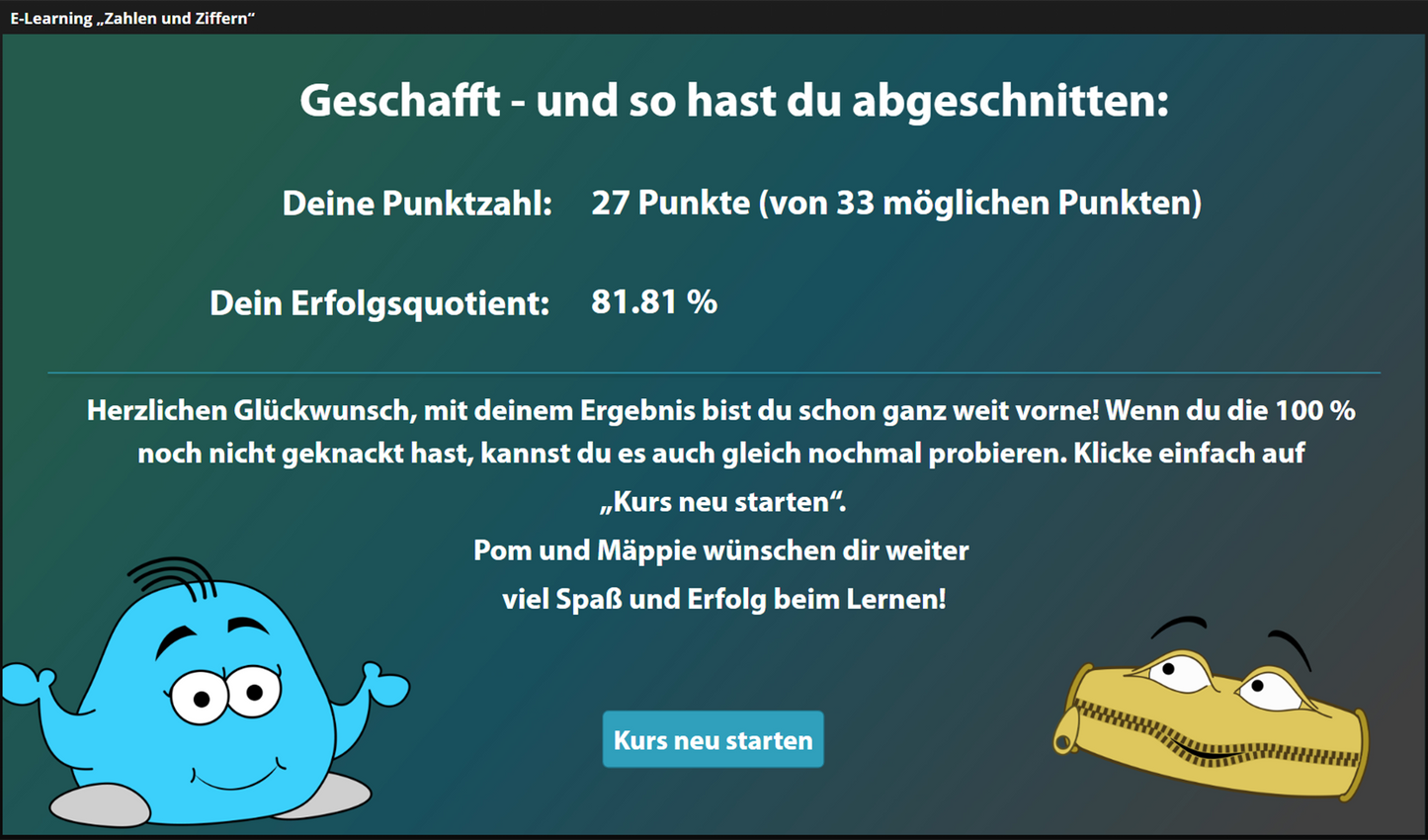 Ziffern mit E-Learning
