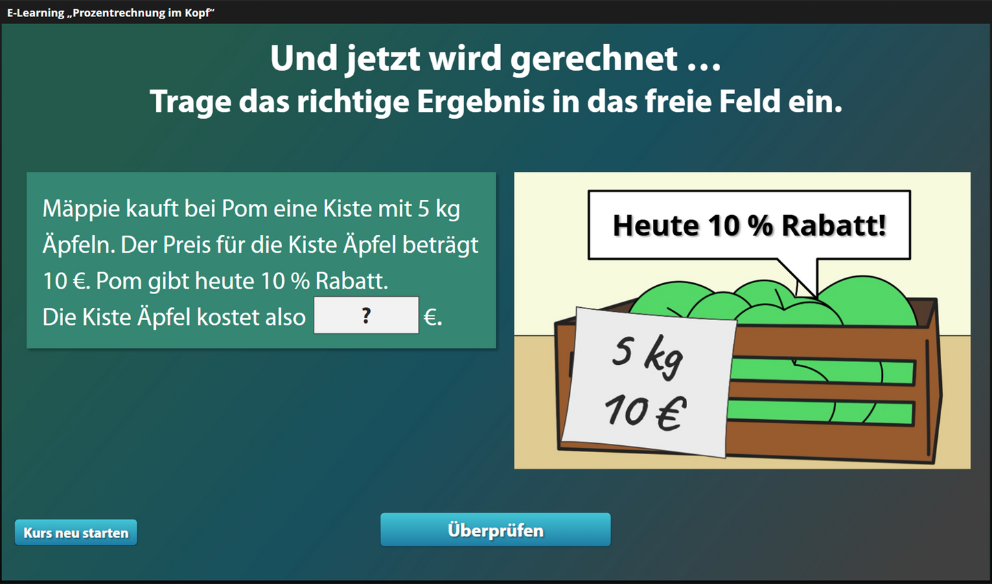 Prozentrechnen im Kopf mit E-Learning