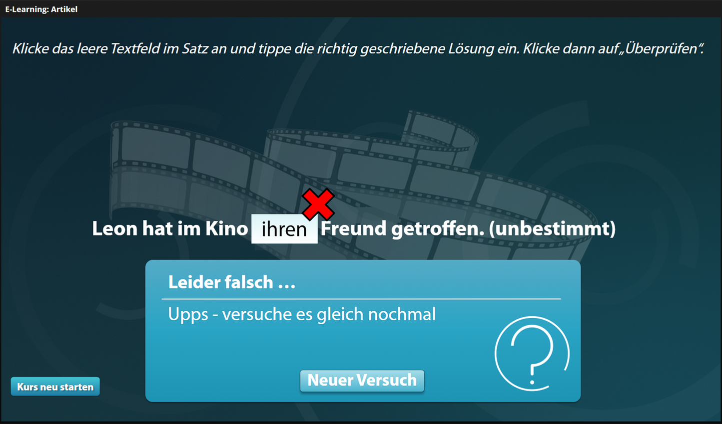 Artikel mit E-Learning