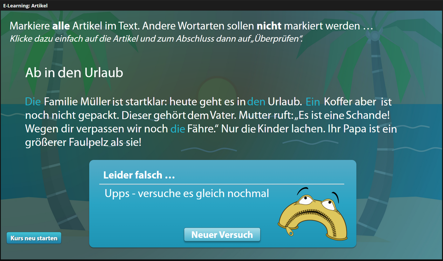 Artikel für Einsteiger*innen mit E-Learning