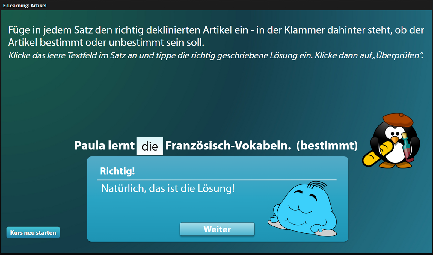 Artikel für Einsteiger*innen mit E-Learning