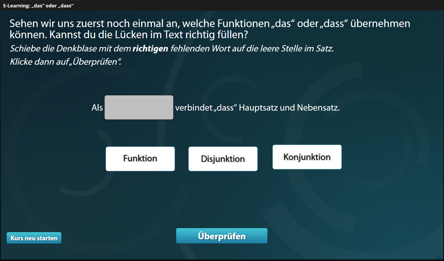 Das oder dass? mit E-Learning