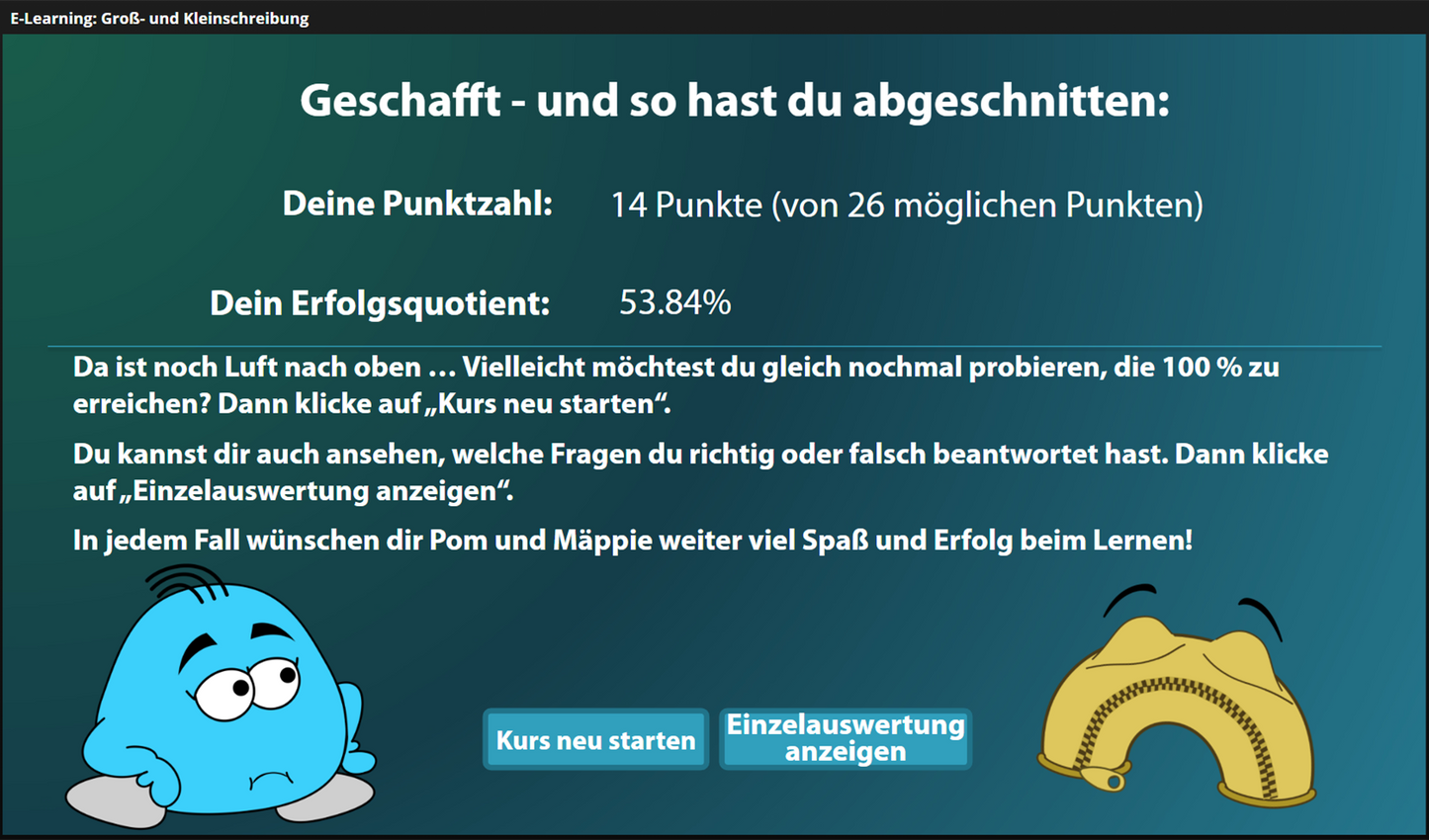Groß- und Keinschreibung für Einsteiger*innen mit E-Learning