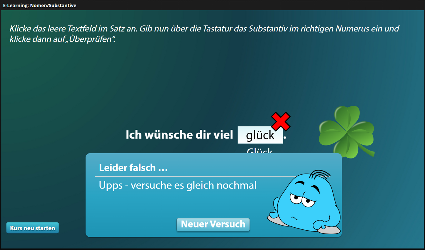 Nomen/Substantive für Einsteiger*innen mit E-Learning