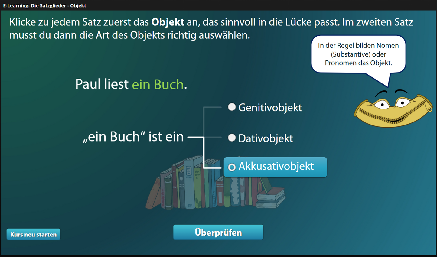 Satzglieder - Objekt für Einsteiger*innen mit E-Learning