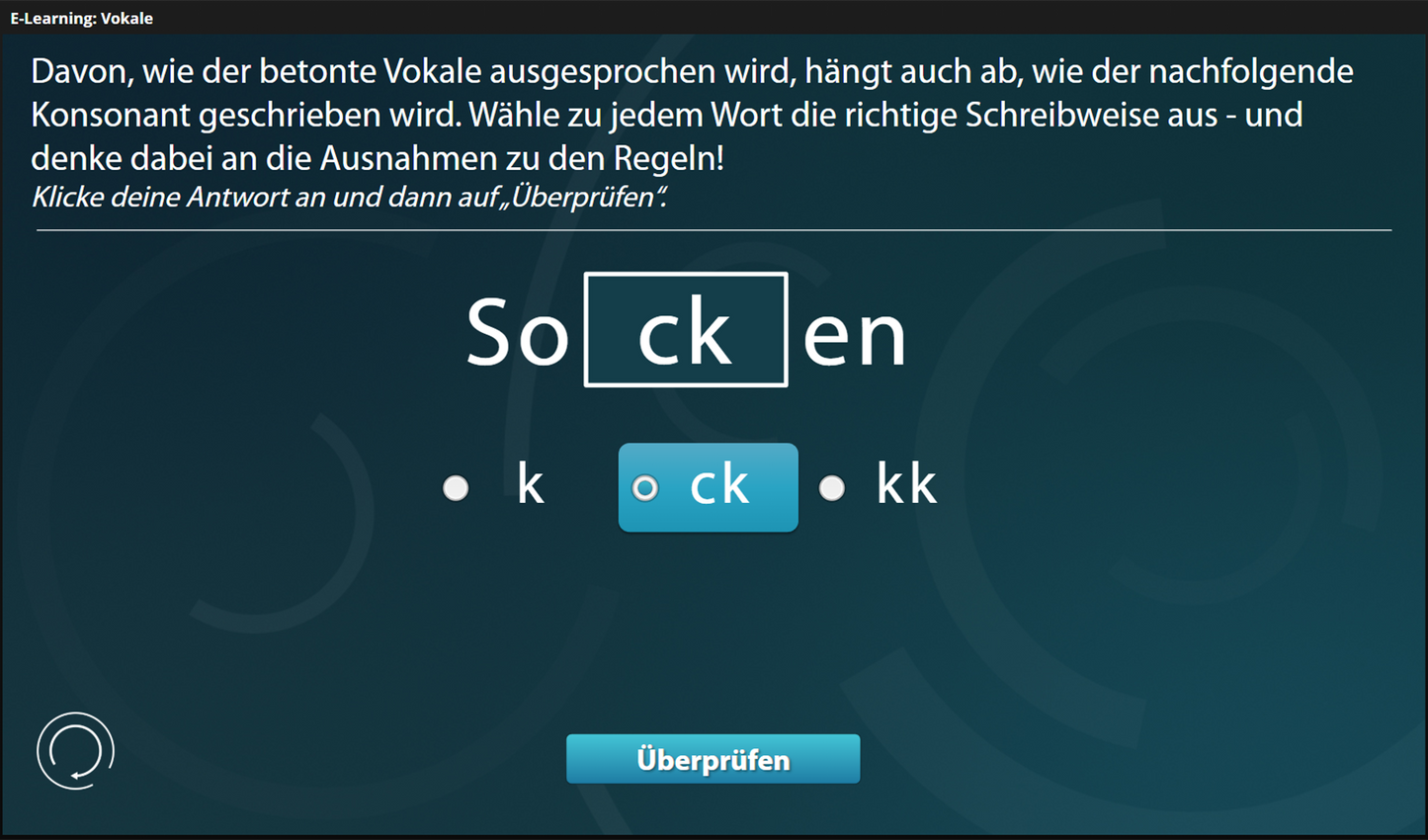 Schreibung nach Vokalen mit E-Learning