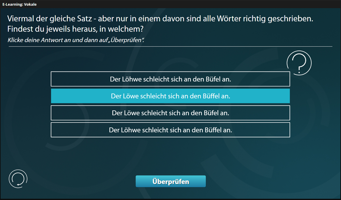 Schreibung nach Vokalen mit E-Learning