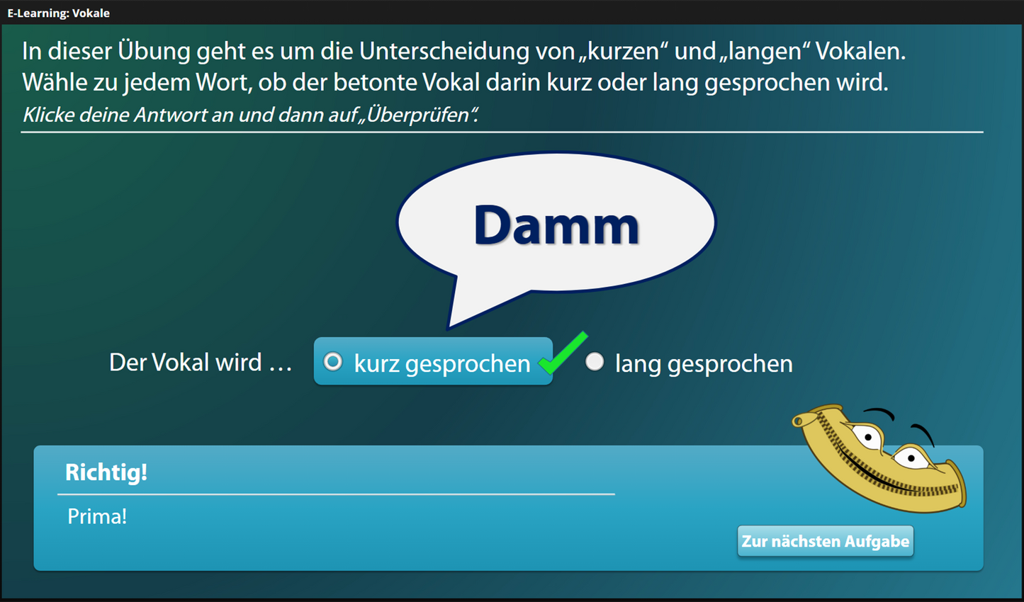 Schreibung nach Vokalen für Einsteiger*innen mit E-Learning