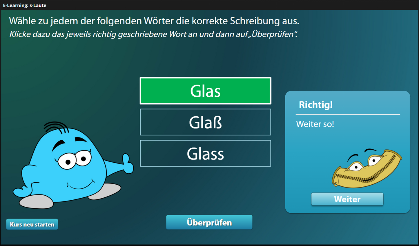 s-Laute für Einsteier*innen mit E-Learning