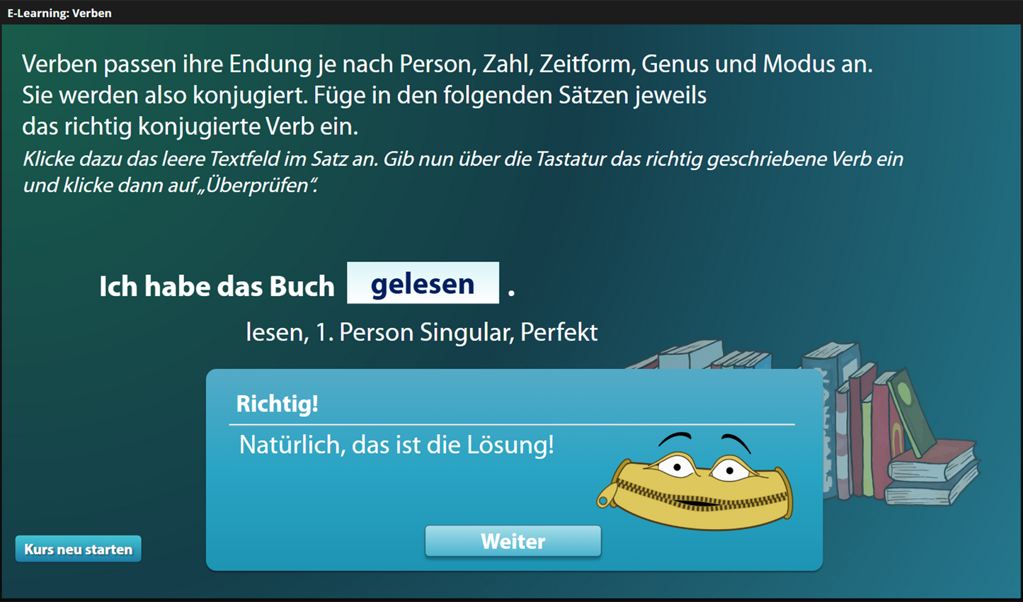 Verben für Einsteiger*innen mit E-Learning