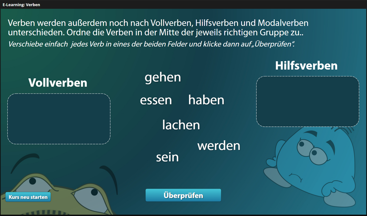 Verben für Einsteiger*innen mit E-Learning