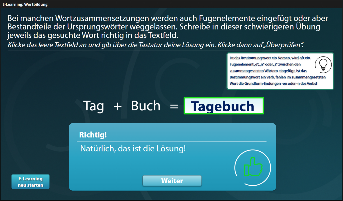 Wortbildung mit E-Learning