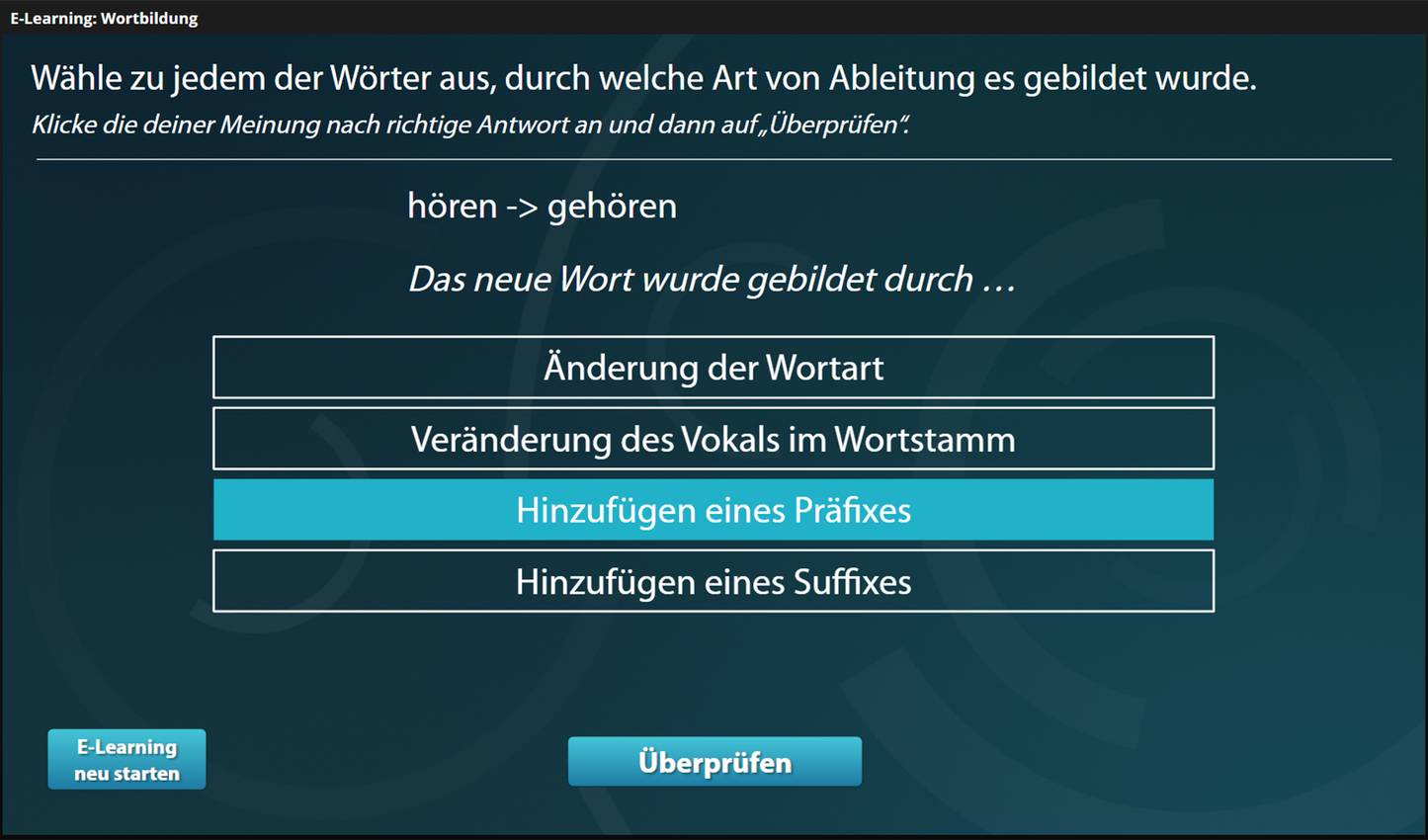 Wortbildung mit E-Learning