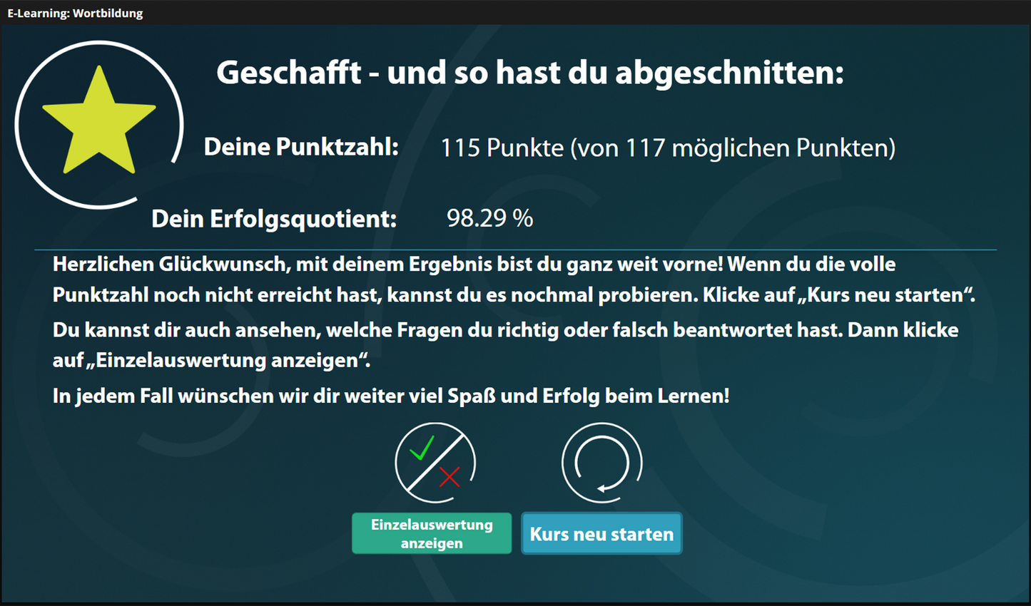 Wortbildung mit E-Learning
