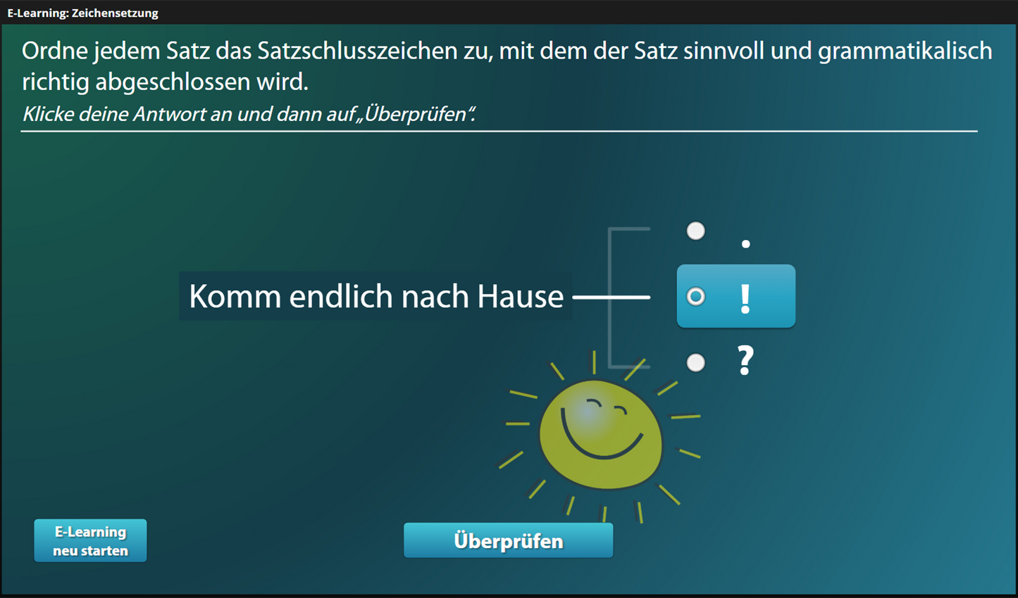 Zeichensetzung für Einsteiger*innen mit E-Learning