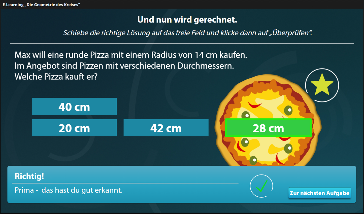 Geometrie des Kreises mit E-Learning