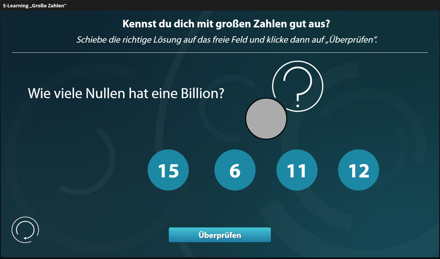 Große Zahlen mit E-Learning