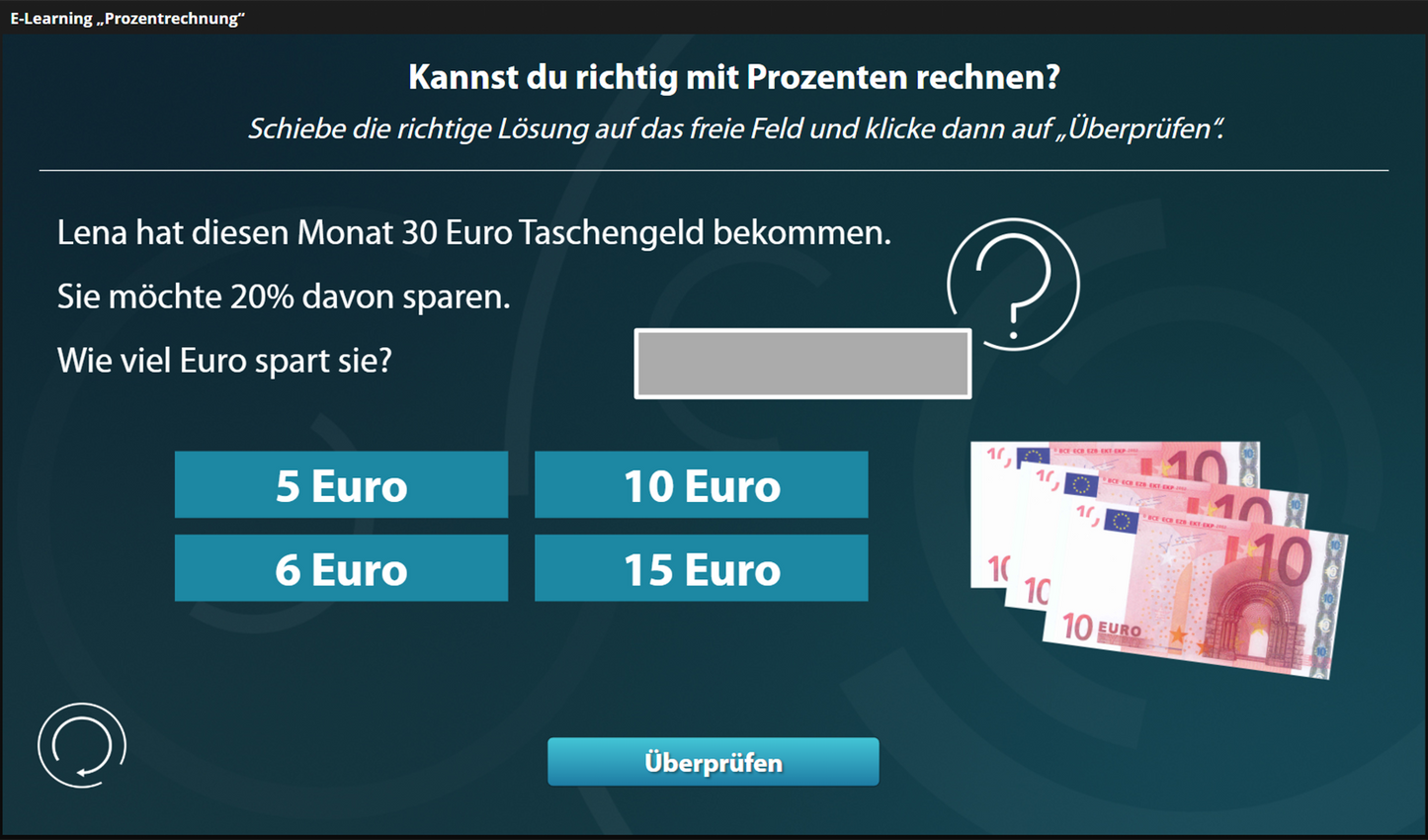 Prozentrechnung mit E-Learning