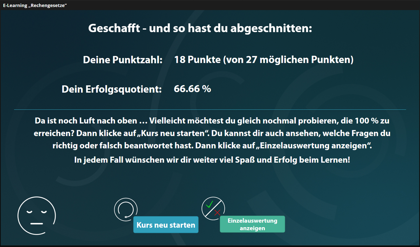 Rechengesetzte mit E-Learning