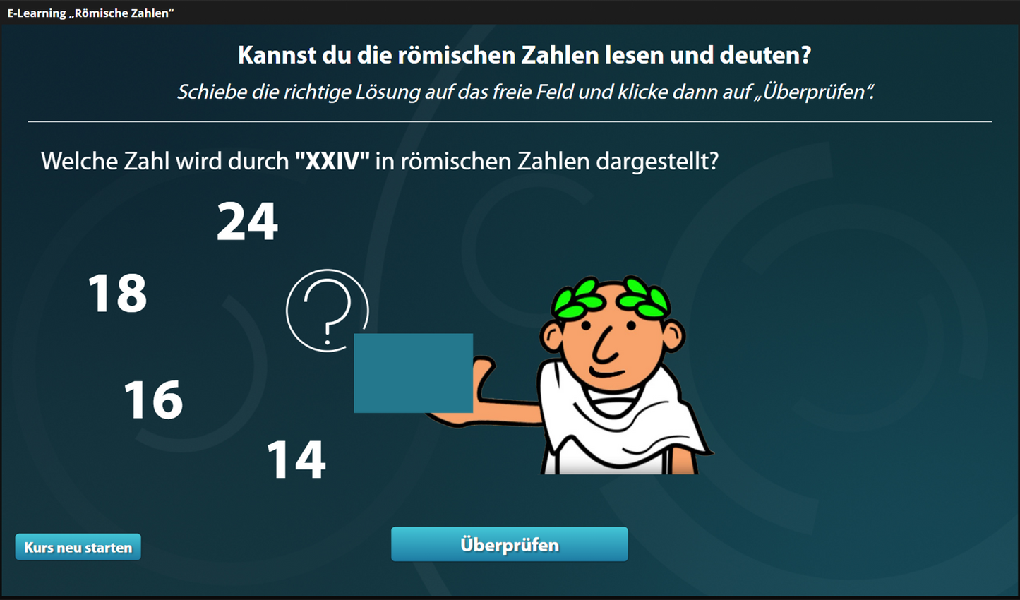 Römische Zahlen mit E-Learning