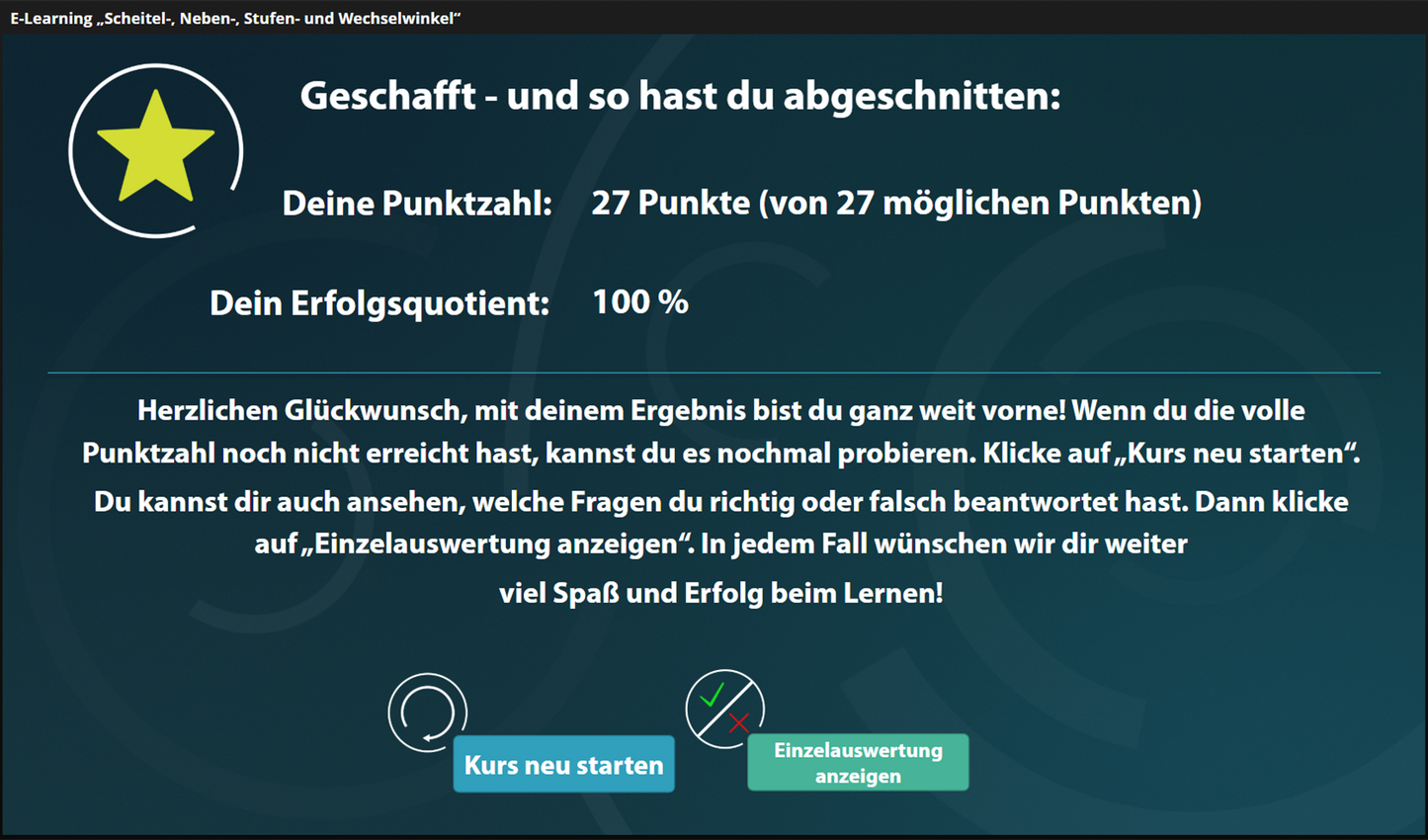 Scheitel-, Neben-, Stufen- und Wechselwinkel mit E-Learning