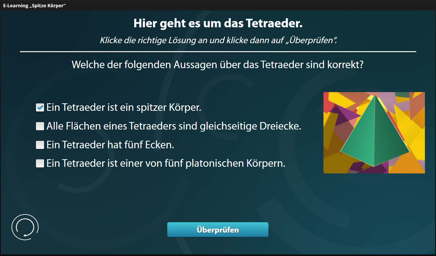 Spitze Körper mit E-Learning