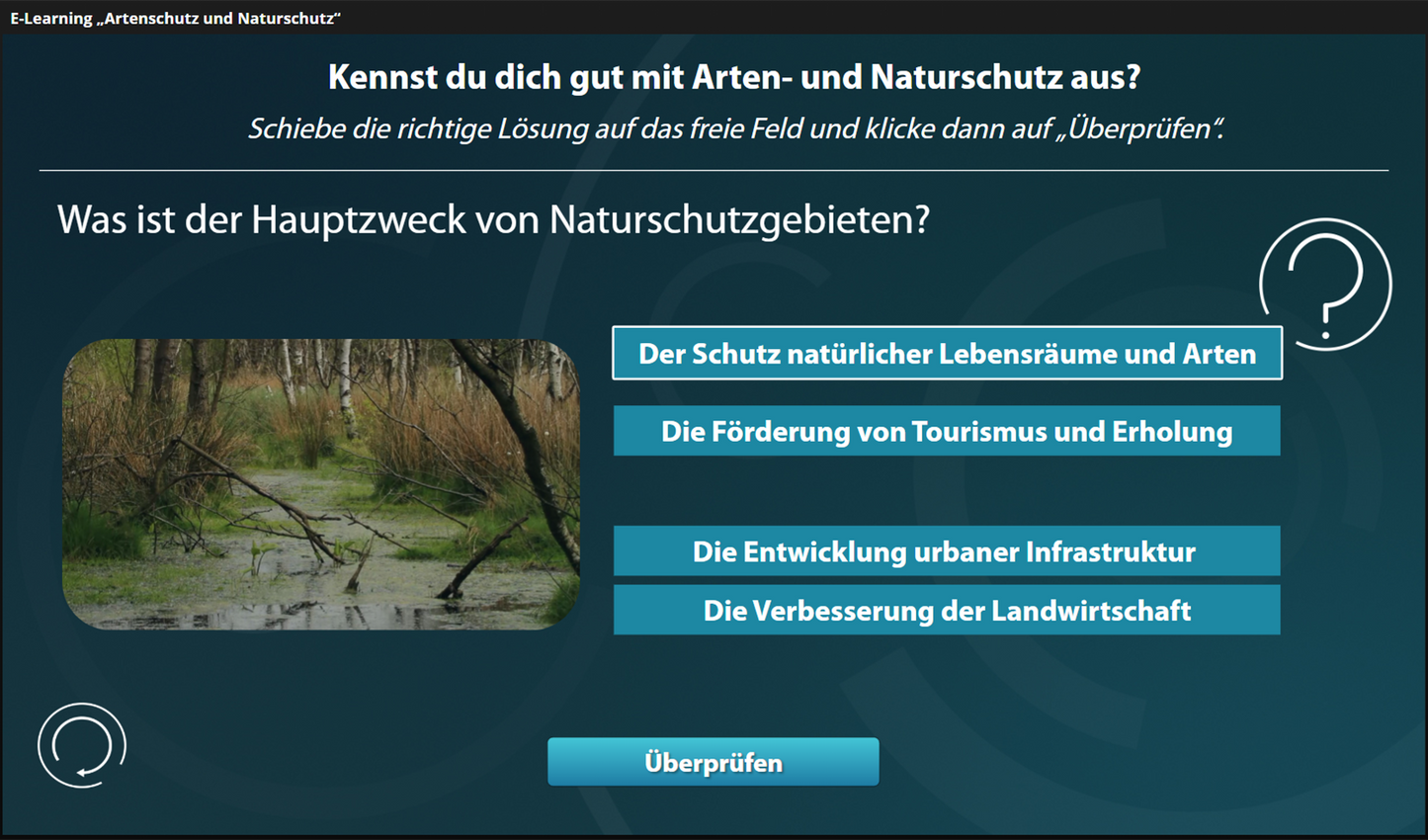 Artenschutz und Naturschutz mit E-Learning