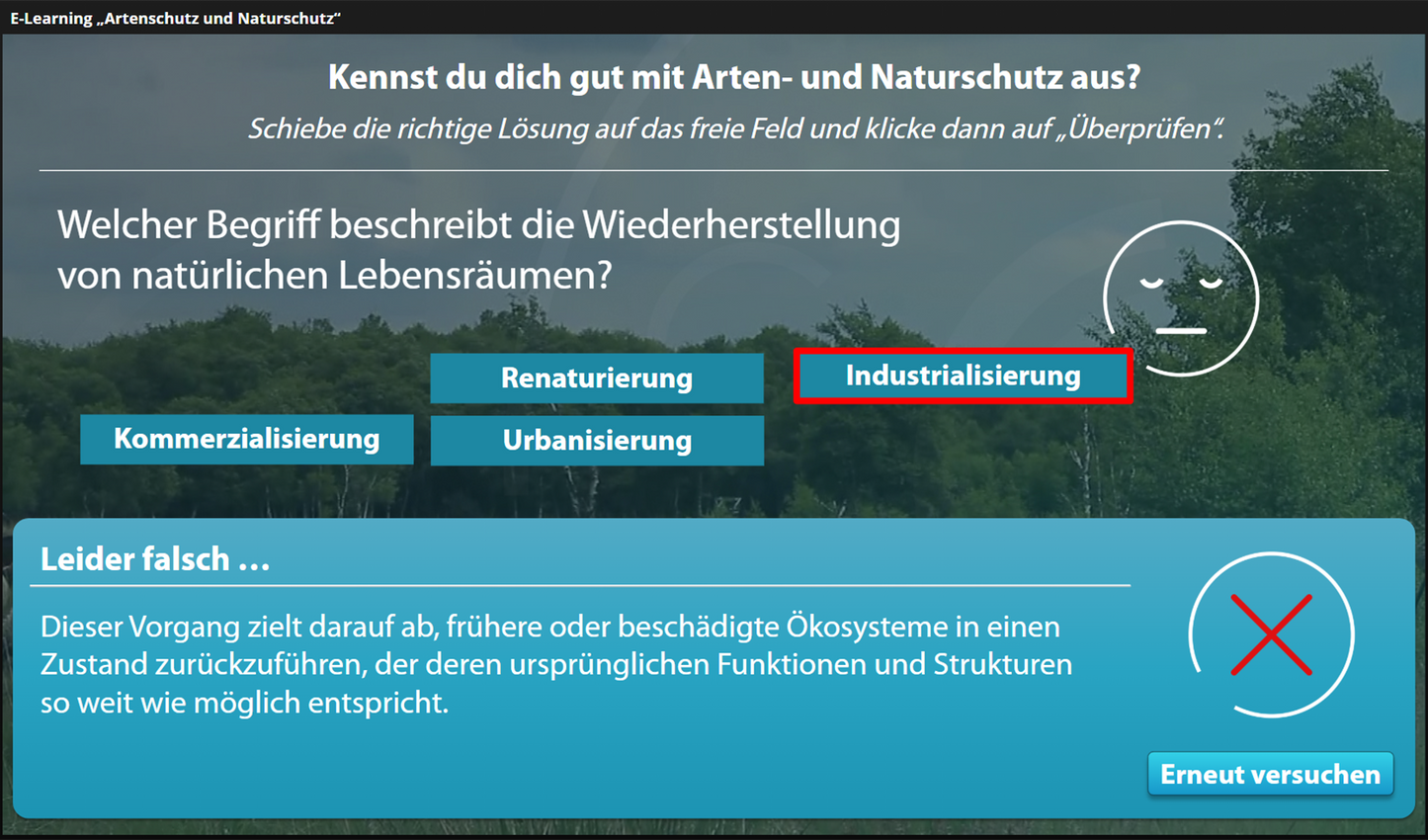 Artenschutz und Naturschutz mit E-Learning