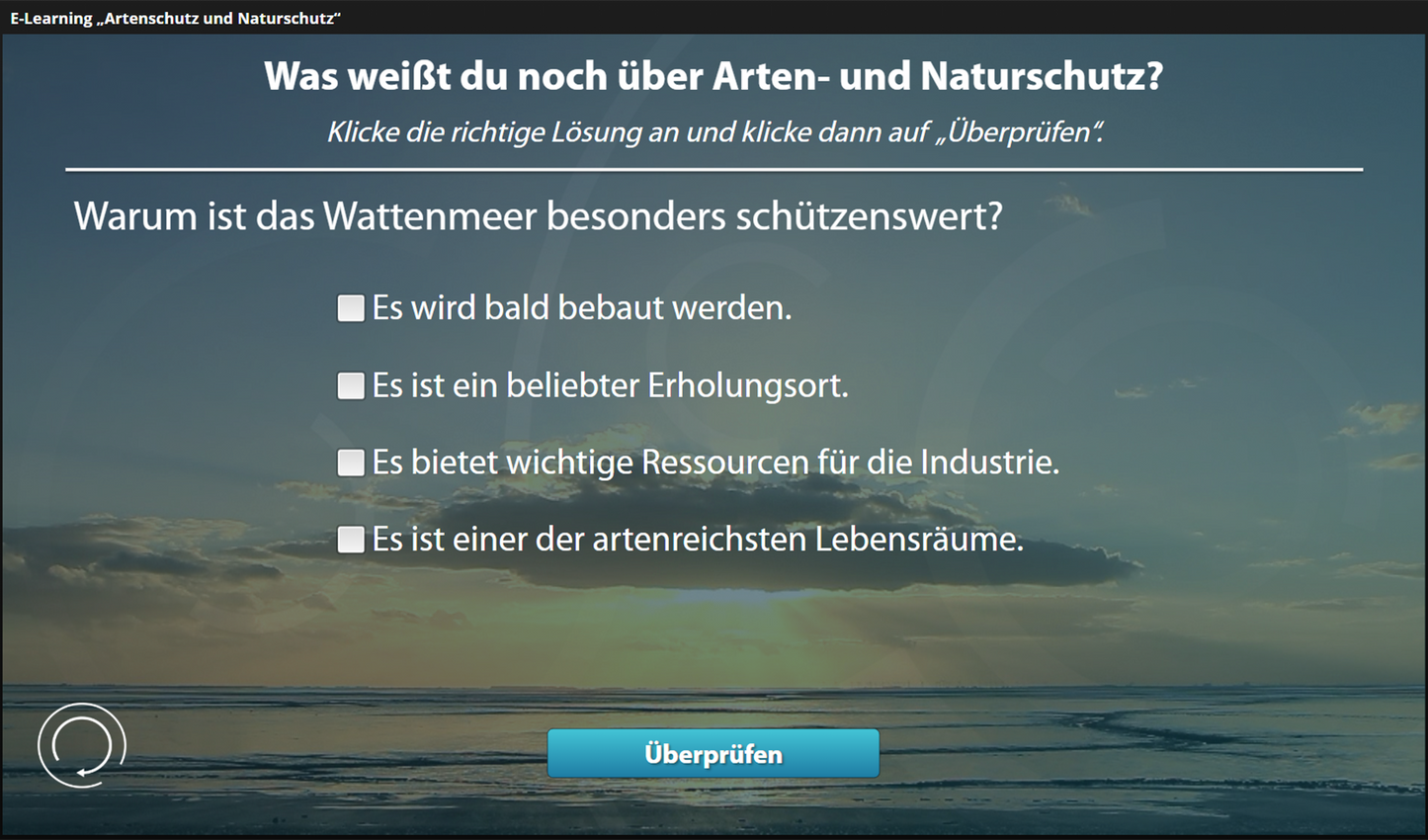 Artenschutz und Naturschutz mit E-Learning