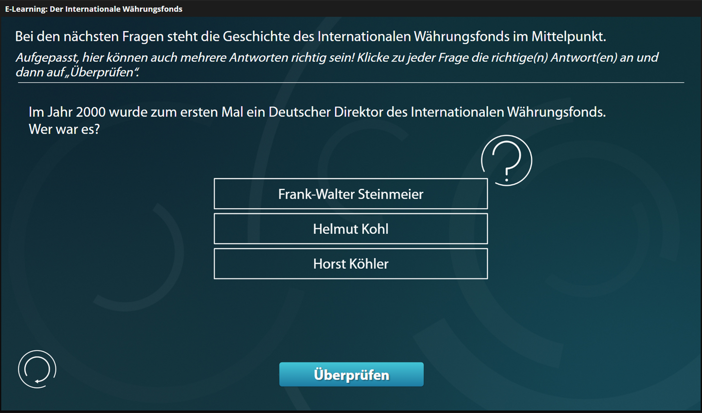 Der Internationale Währungsfonds (IWF) - mit E-Learning