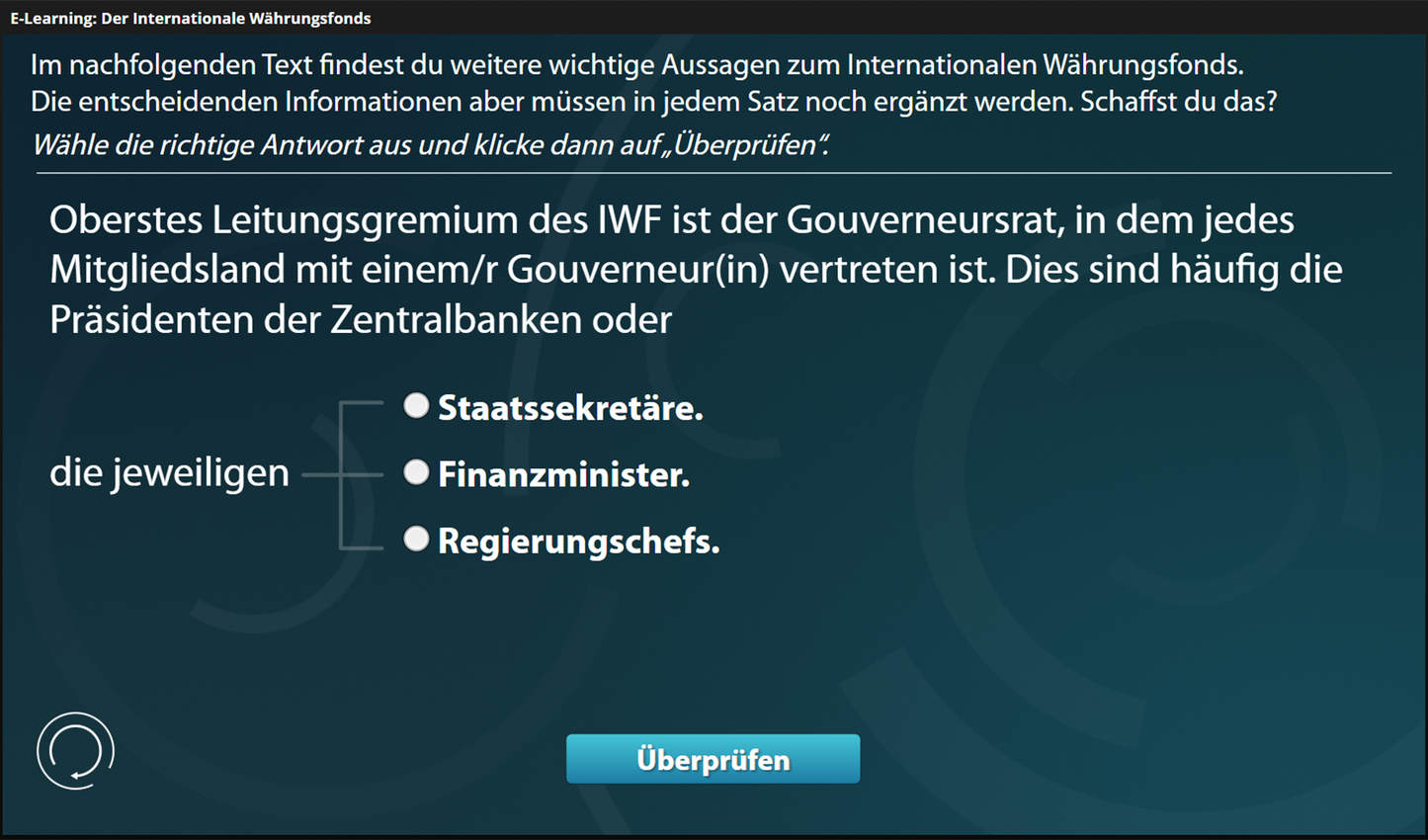Der Internationale Währungsfonds (IWF) - mit E-Learning