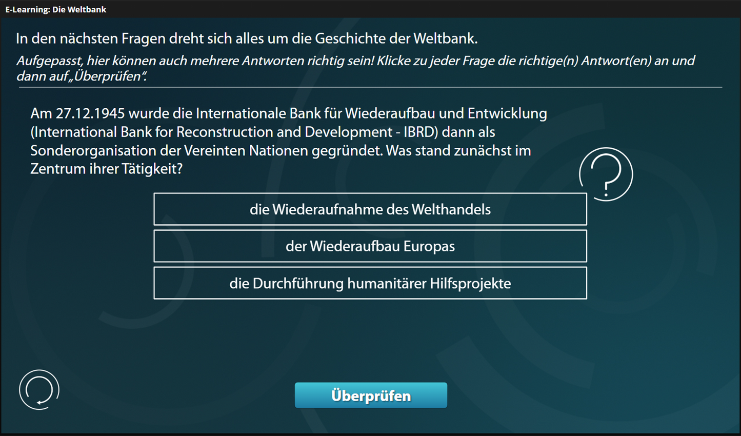 Weltbank mit E-Learning