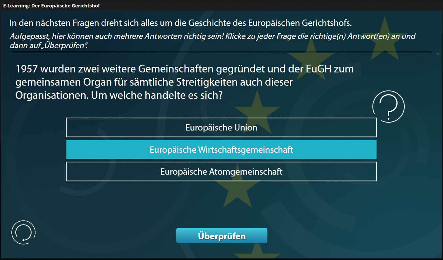 Der Europäische Gerichtshof (EuGH) - mit E-Learning