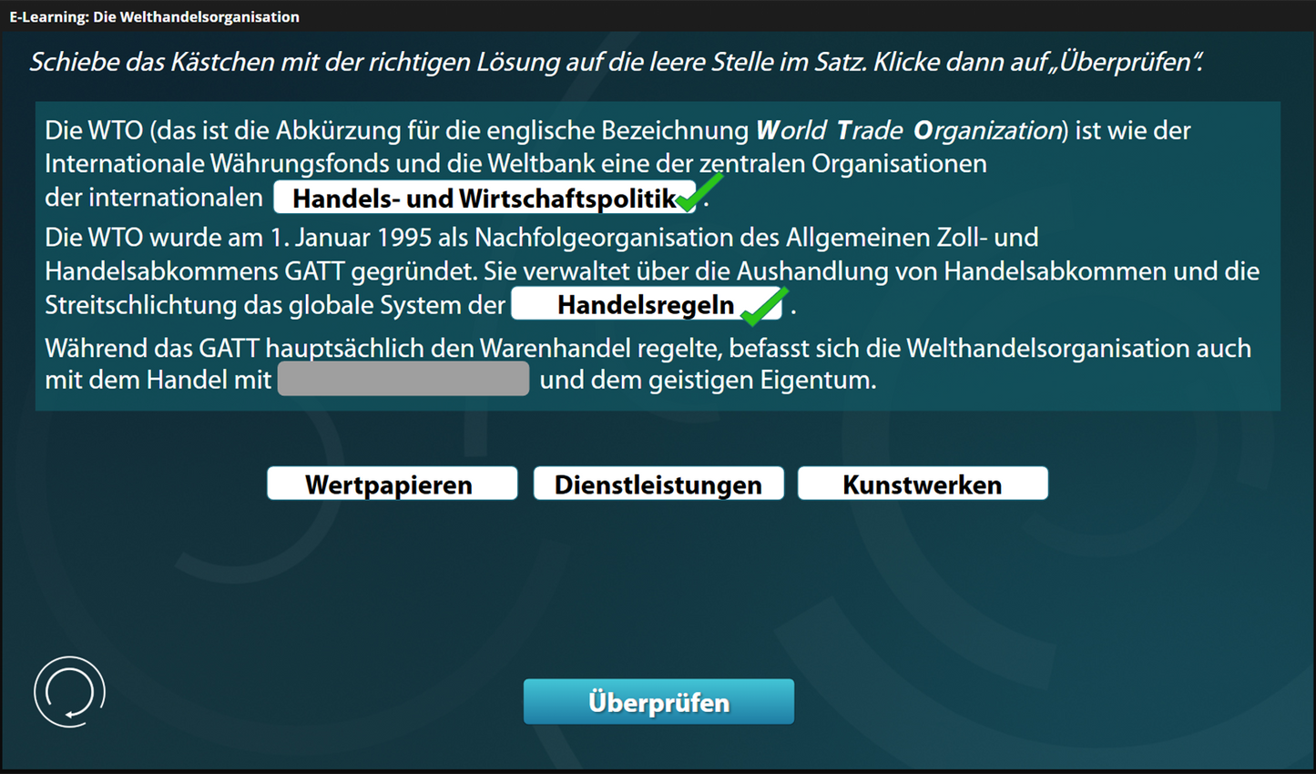 Die Welthandelsorganisation (WTO) - mit E-Learning