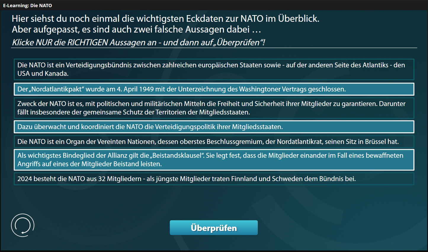 Die NATO - mit E-Learning