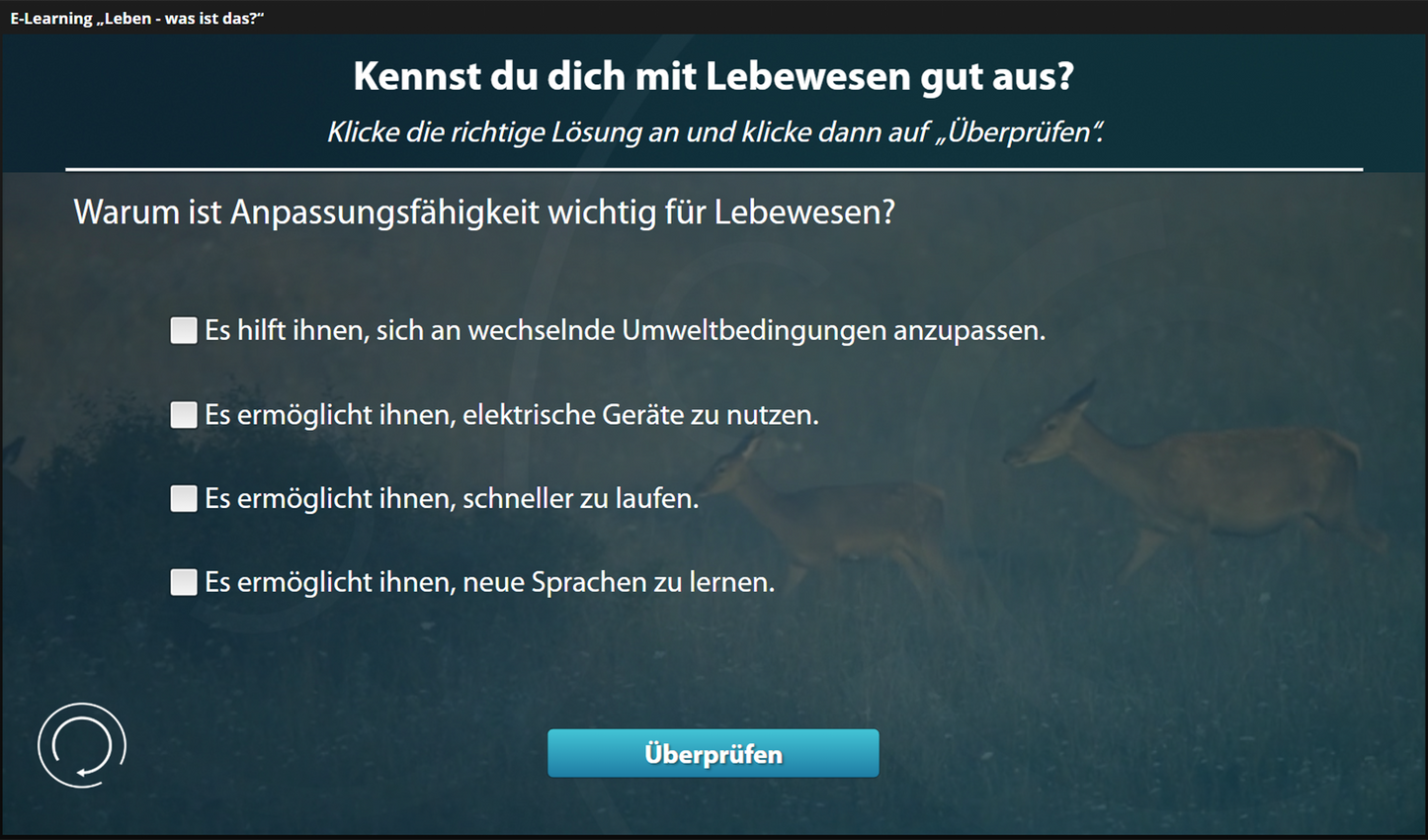 Leben - was ist das? mit E-Learning