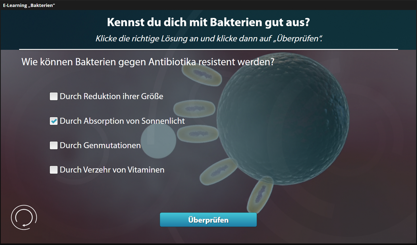 Bakterien mit E-Learning
