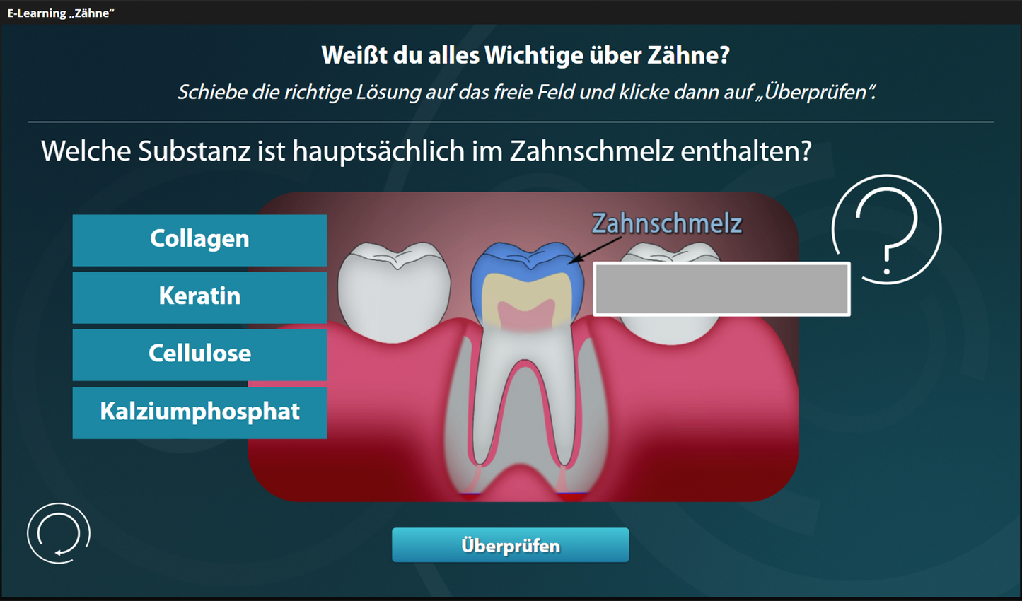 Zähne mit E-Learning