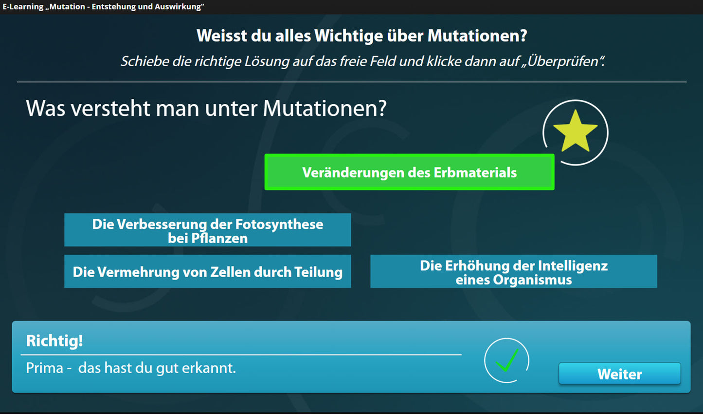 Mutation - Entstehung und Auswirkung mit E-Learning