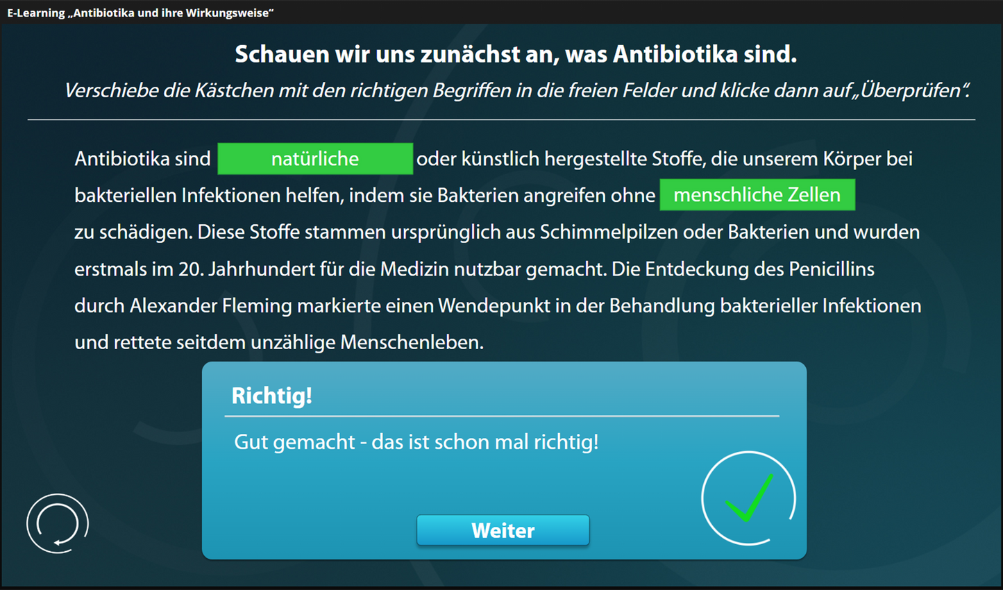 Antibiotika und ihre Wirkungsweise mit E-Learning